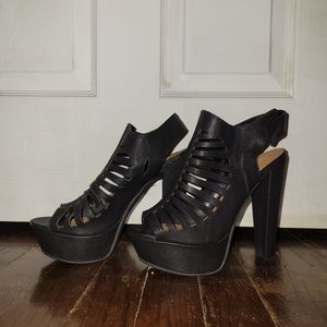 Laser Cut out Platform Heels